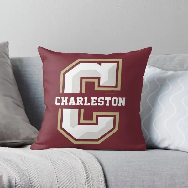 College Of Charleston Cougars  Printing Throw Pillow Cover Comfort Case Office Fashion Hotel Throw Pillows not include One Side