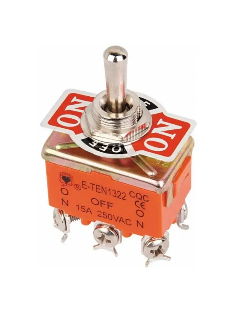 Contrôle de puissance, interrupteur à 6 broches, interrupteur à bascule à 3 positions, appareil, interrupteur à 3 positions, courant nominal 15A pour industriel