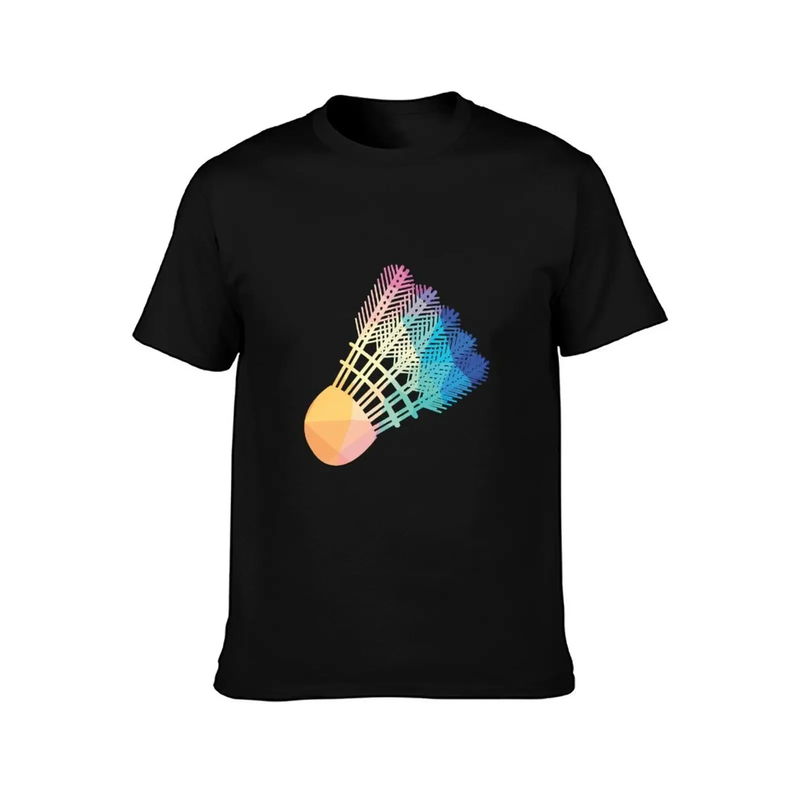 Geometric Badminton Shape Low Poly Badminton Gift T-Shirt cheap stuff funny gifts summer tops Personalized t-shirt mens clothes