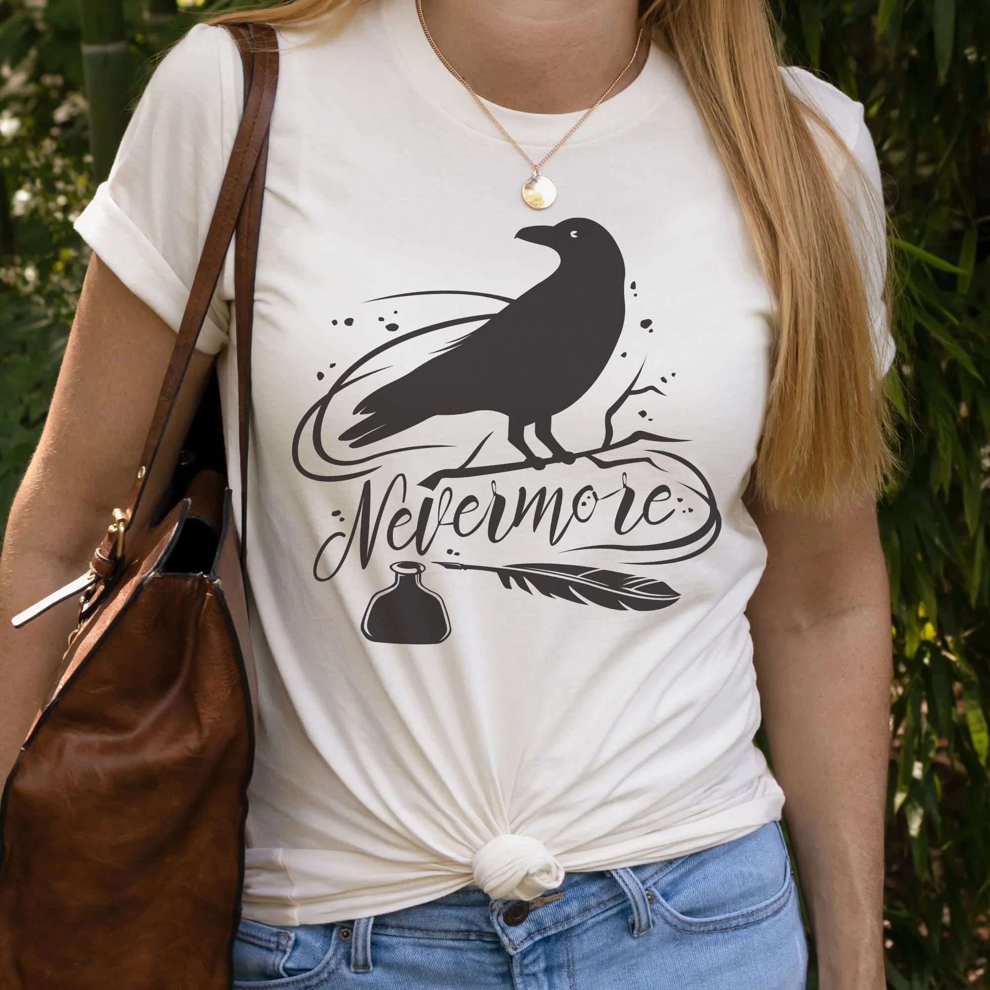 Nevermore T Shirt Edgar Allen Poe Tee The Raven Gift For Writer Book Lover Bibliophile Literary Dark Academia