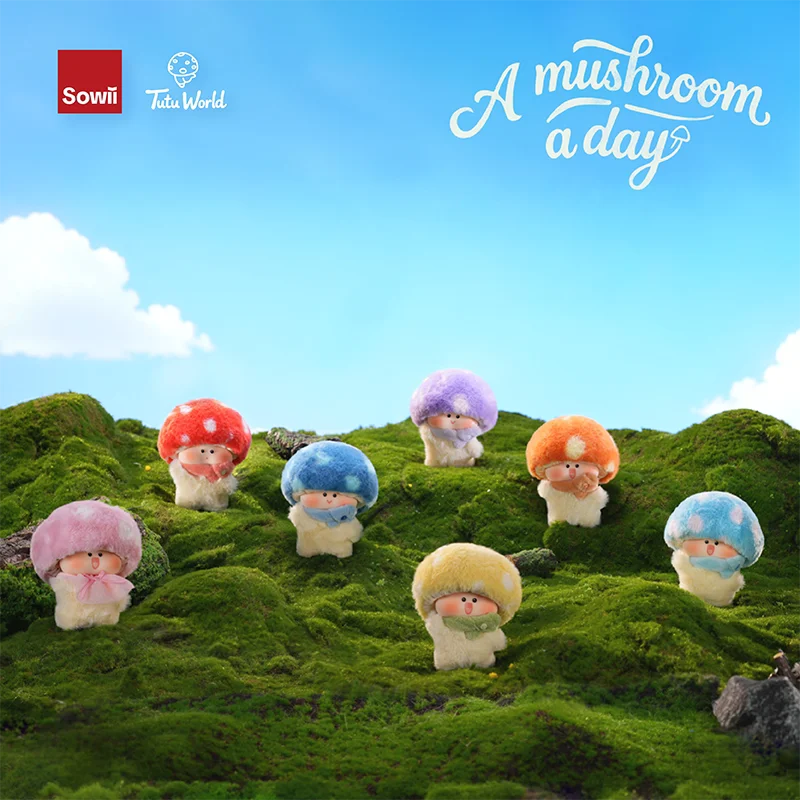 Sowii Tutu Plush Doll Blind Box Cute Mushroom Stuffed Toy Hanging Ornament Collectible Gift For Adults