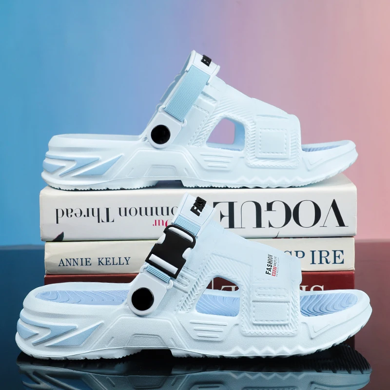 

Мужские тапочки, новые летние шлепанцы 2025 года, сандалии двойного назначения, мягкая подошва из ЭВА, унисекс, мужская и женская пляжная обувь для прогулок в помещении и на открытом воздухе