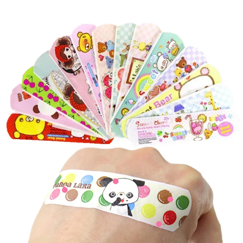 50pcs/lot Cartoon Animal Patch Children Band Aid Strips Hemostasis Plaster for Wound Dressing Baby Kids Adhesive Bandage Pleaser