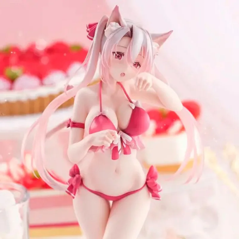 

Аутентичная фигурка Коикой Баттерфляй в образе аниме-кошки с коричневыми глазами, термохромной краской и сменным лицом в бикини для фанатов аниме.