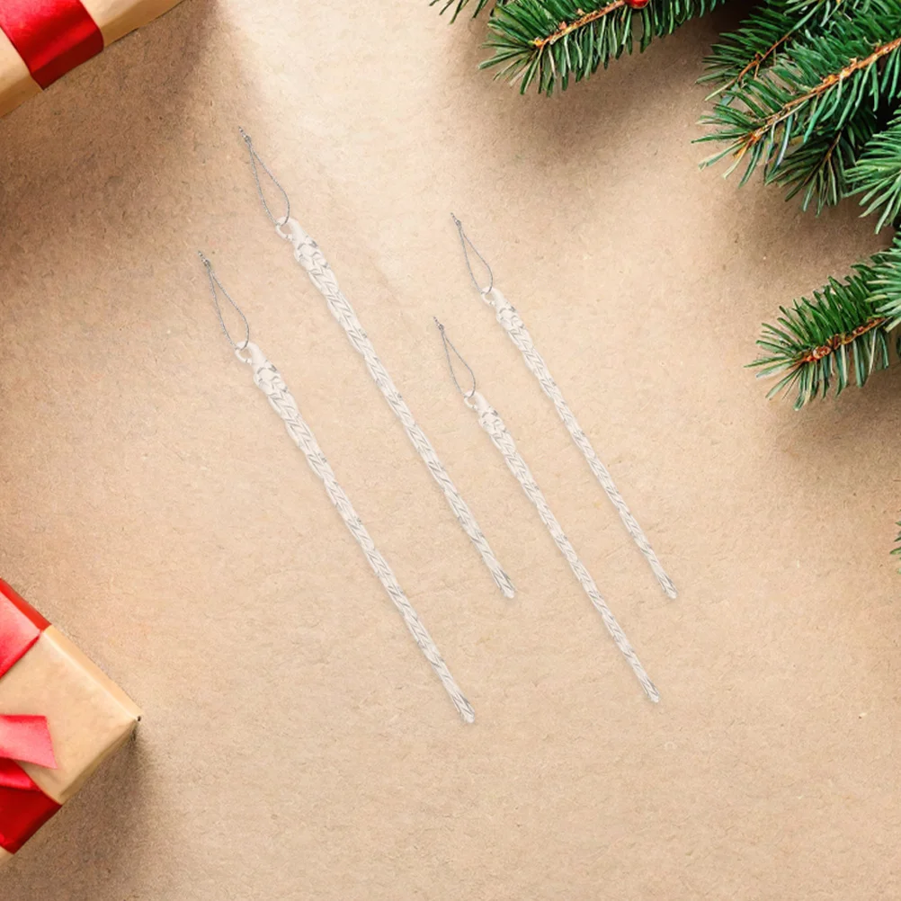 

10Pcs Shimmering Glass Ornaments Clear Christmas Tree Pendant Wedding Party Decoration Transparent Ornaments