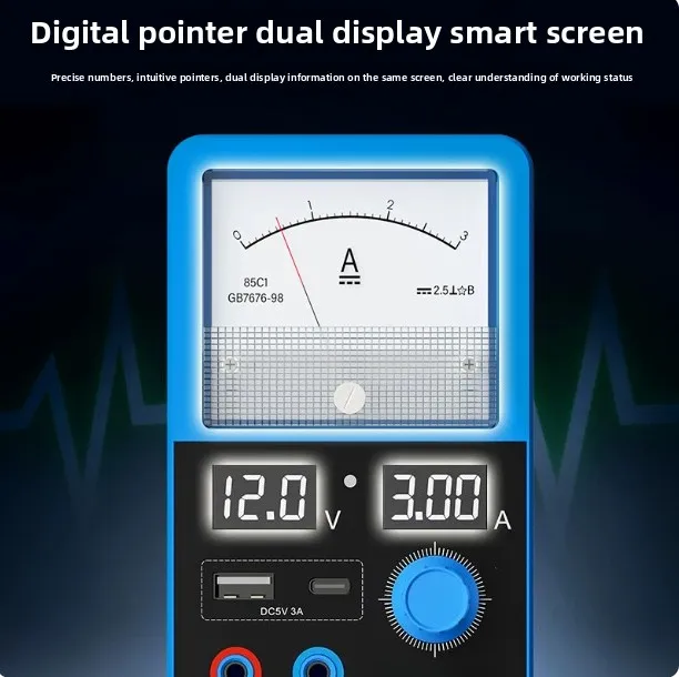 Mini DC regulated power supply 3A ammeter 12v power voltage supply meter mobile phone repair