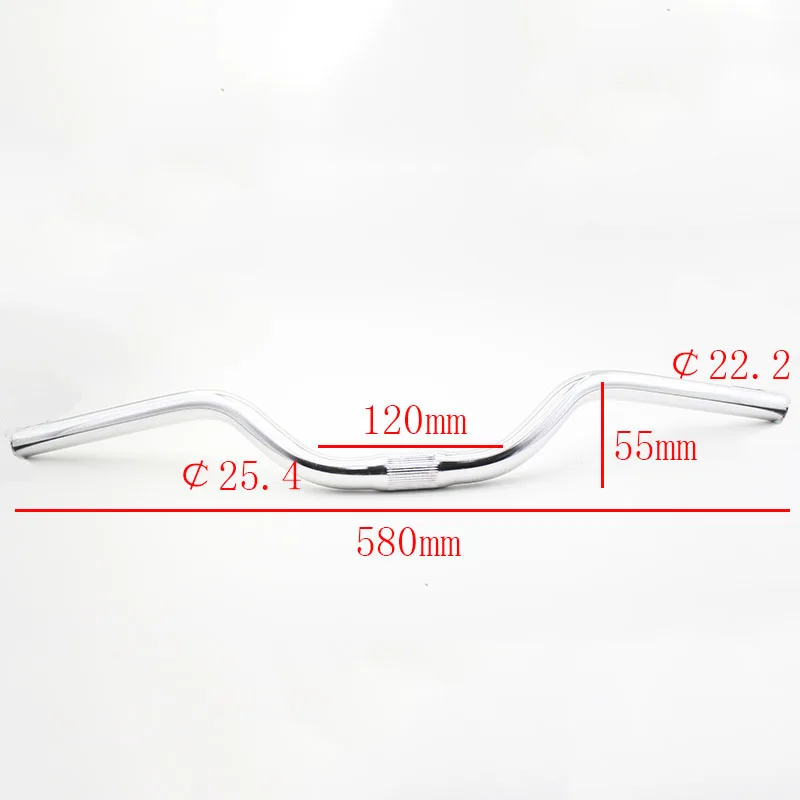 MTB Handlebar Aluminum Alloy 570mm 25.4mm Handle Bar Bicycle Handbar Bicycle Parts Swallow-shaped Handlebar Bike Accessories