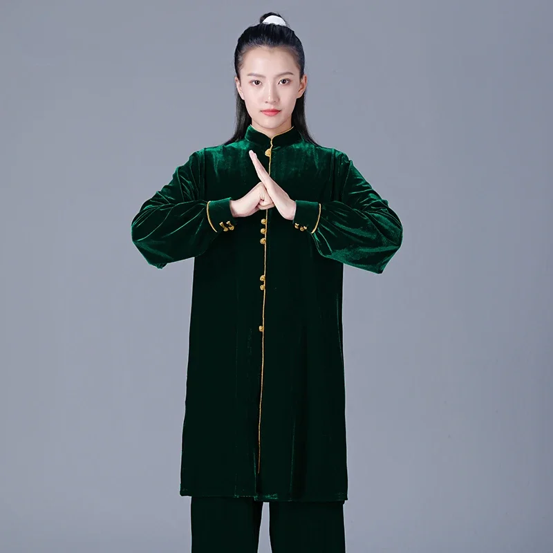 Winter thick Tai Chi Clothes velvet Women Wushu Clothes Kung Fu competition clothes Martial Art Uniform wrinkle free  2022