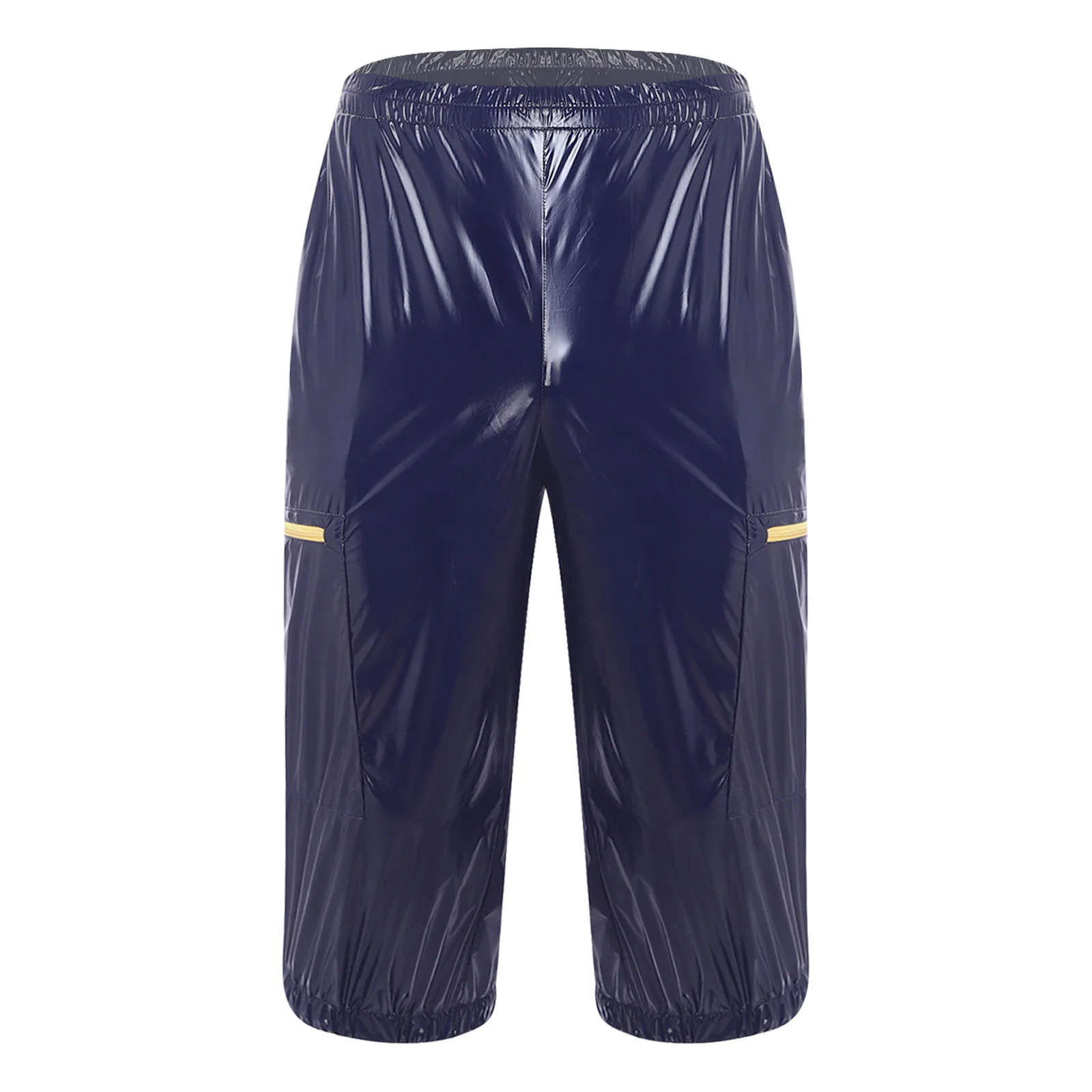 

Мужские водонепроницаемые модные повседневные шорты-карго с эластичной резинкой на талии, брюки-капри, пляжная одежда, клубная одежда для пляжа, бассейна, вечеринок и рэв-вечеринок