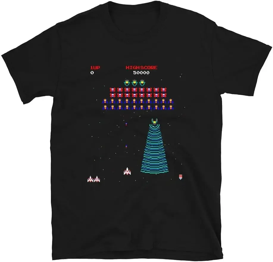 Mod.6 Arcade Galaga 1981 Space Invaders Video Game Juego Retro Vintage 80s Gaming Console Aliens 8-Bits Gamer T-Shirt