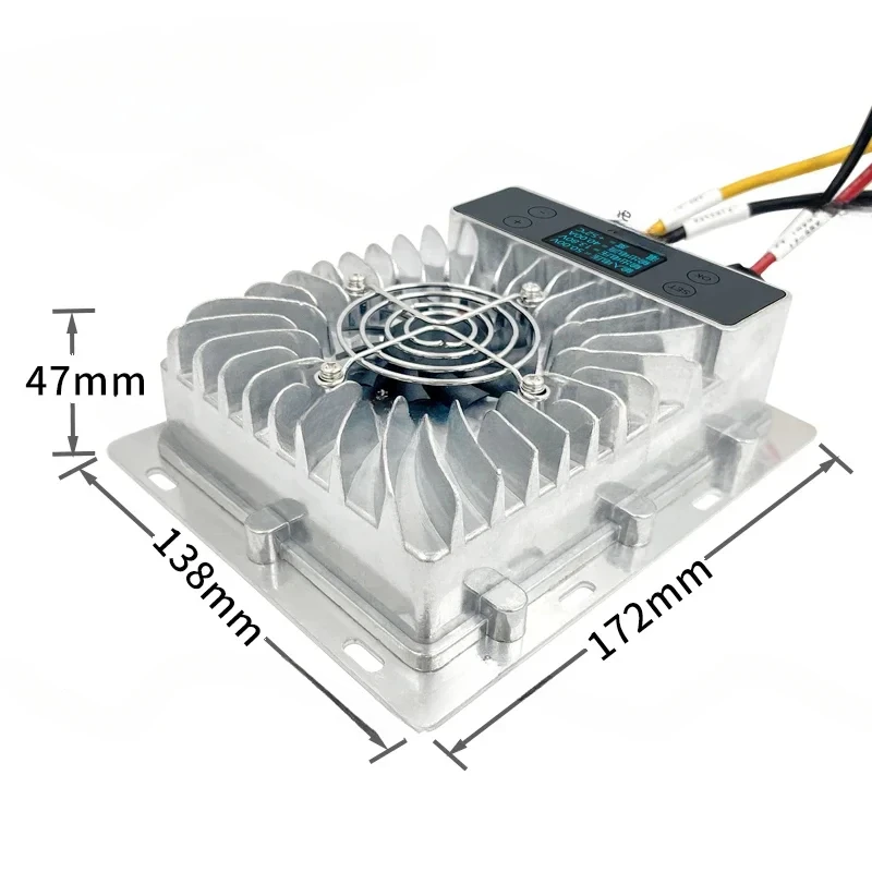 600W 40A 10-30V MPPT Solar Charge Regulator Adjustable OLED Display Photovoltaic Smart Fan