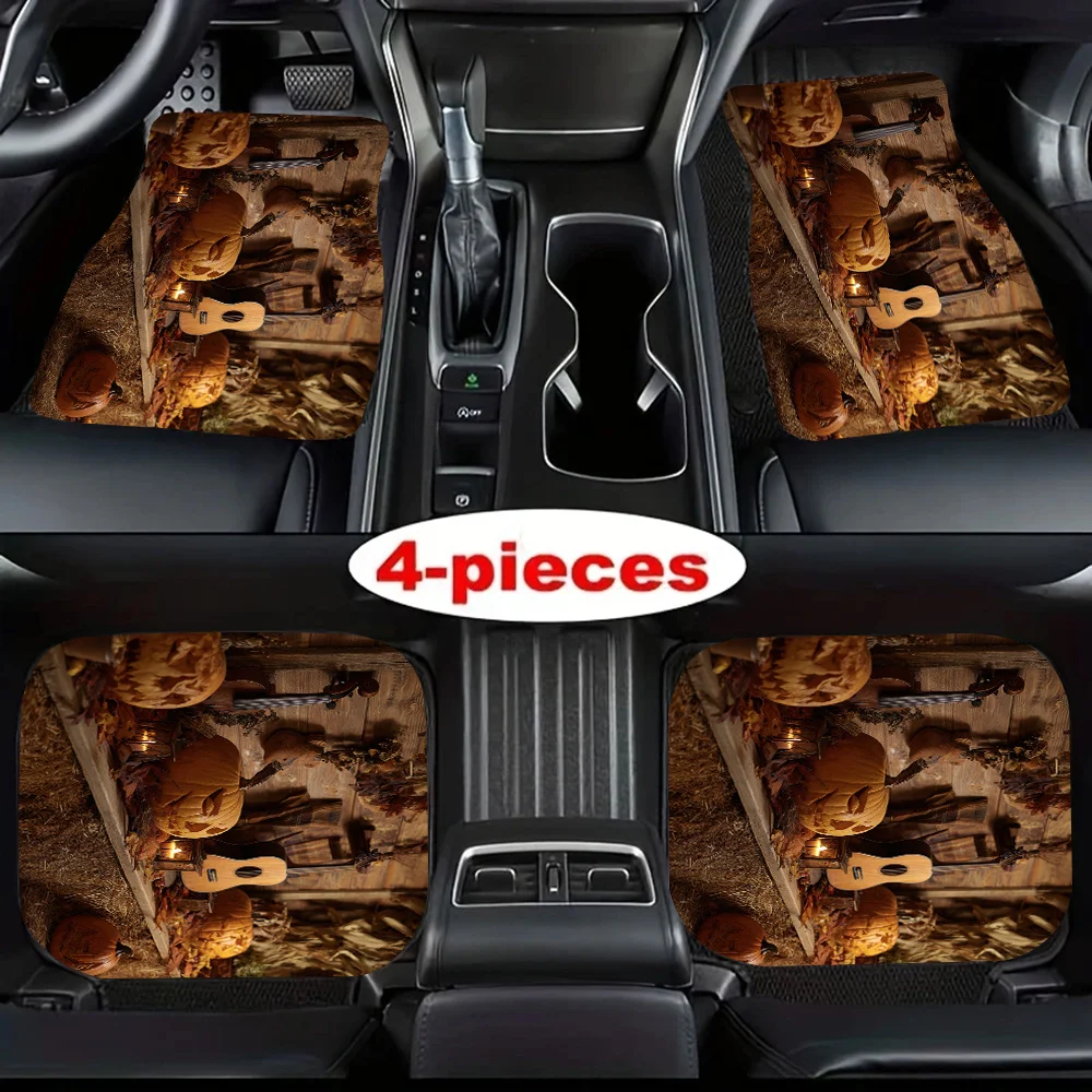 4pcs New Car Floor Mat: Creative Artwork Car Floor Mat, Car Non-slip Floor Mat And Easy To Clean, Suitable For All Models, Inter