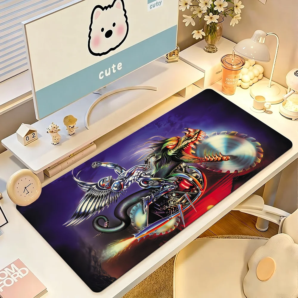 Rock Band J-Judas P-Priest Mouse Pad Large Non-Slip Waterproof Mat Stitched Edge Keyboard Pad for Gaming Daily Office