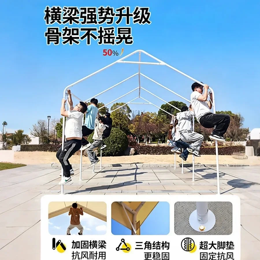 Outdoor fully transparent tent, sun room, market shed, canopy, four-foot canopy, anti-canopy for night market stalls