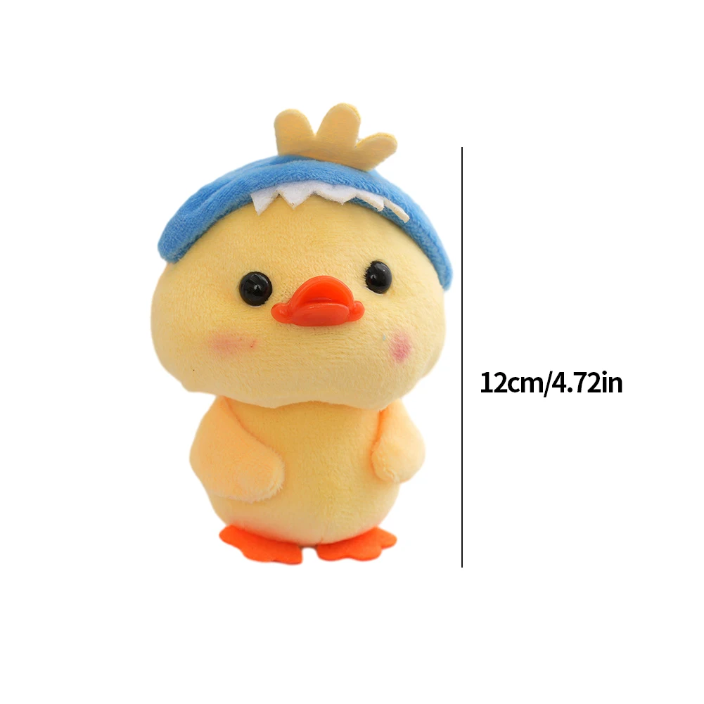 Cute Little Duck Doll Plush Toy with Hat - Transforming Plush Pendants for Kids' Backpacks