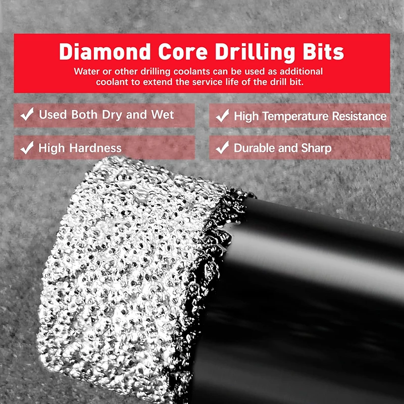 6/4/1PCS M14 드라이 다이아몬드 코어 드릴 비트 6-16mm 타일 구멍 톱 세라믹 대리석 자연 석재 드릴링 도구 드릴 비트 세트