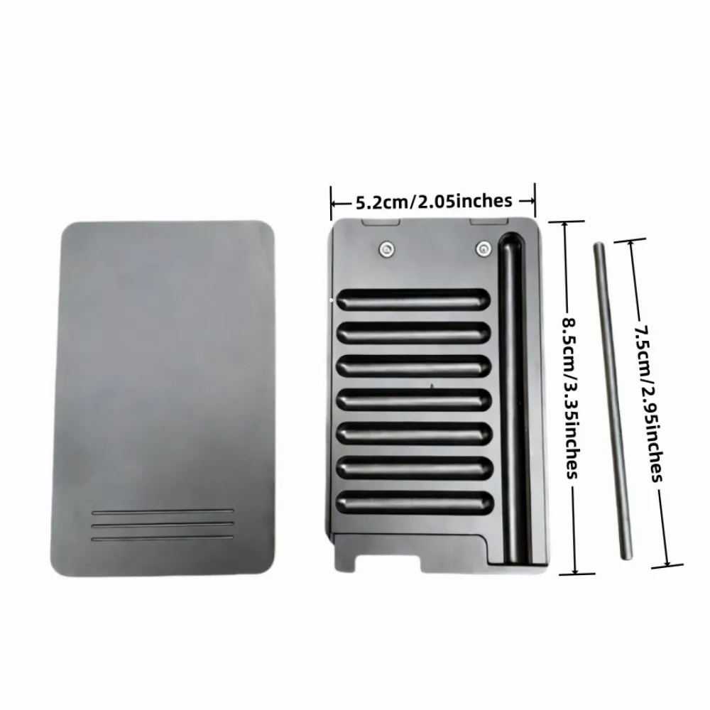 Metal Snuff Kit Container with Sild Lid in Aluminum Straw Pocket Size Portable Storage with Gift Box