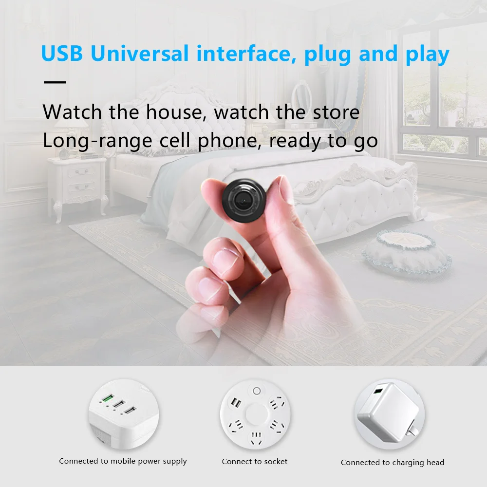 1080P Mini Camera Wifi IP Camera Security Protection Night Vision Motion Detect Surveillance Cam DV Recording Camcorder for Home