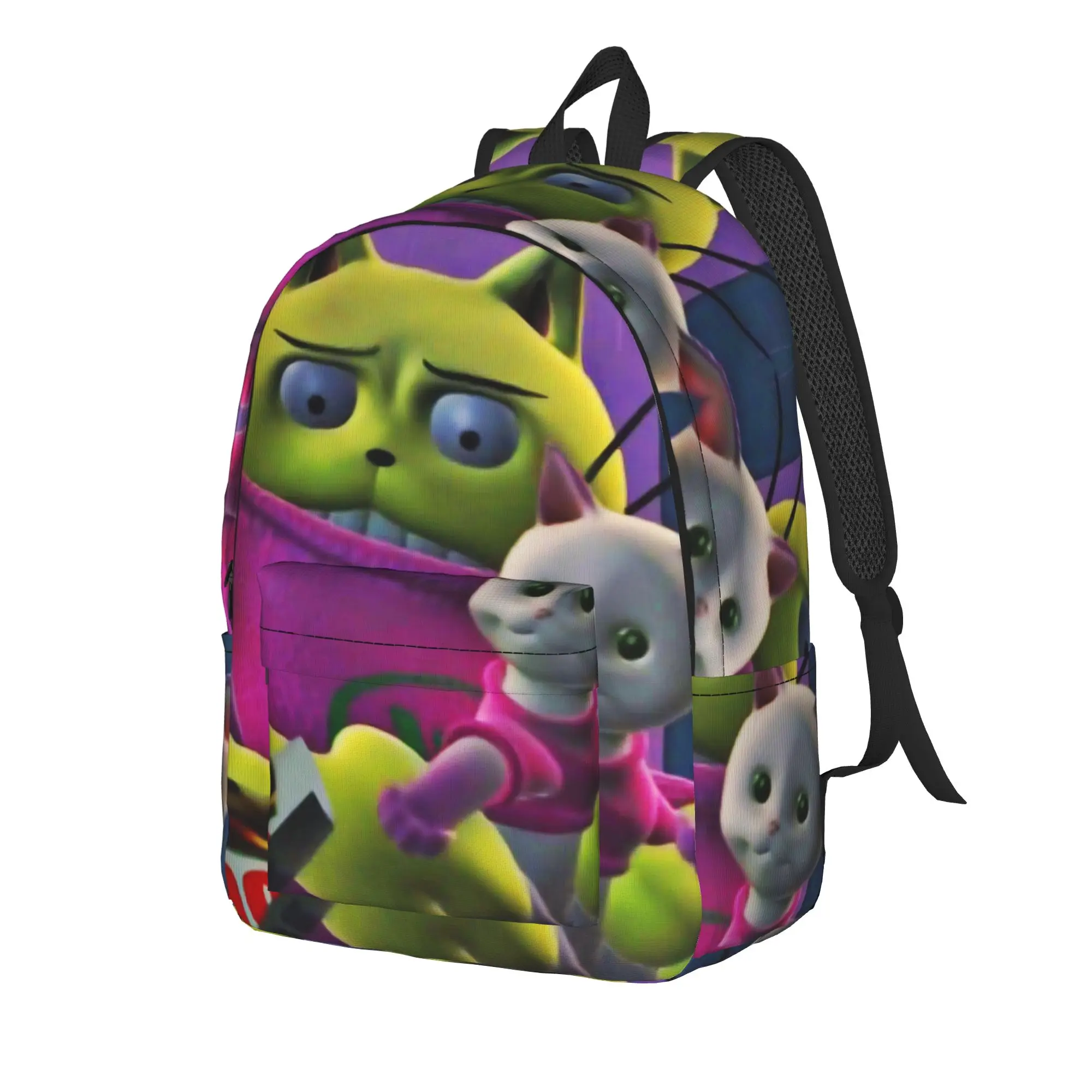 Mr.Stain on Junk Alley Teenage Backpack Outdoor Student Business  Daypack for Men Women College Shoulder Bag