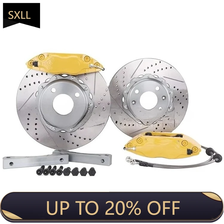 

SXLL Final Design Big Brake Kit 7600 Front Wheel Forging Brake System 4 Pot Plate Kit