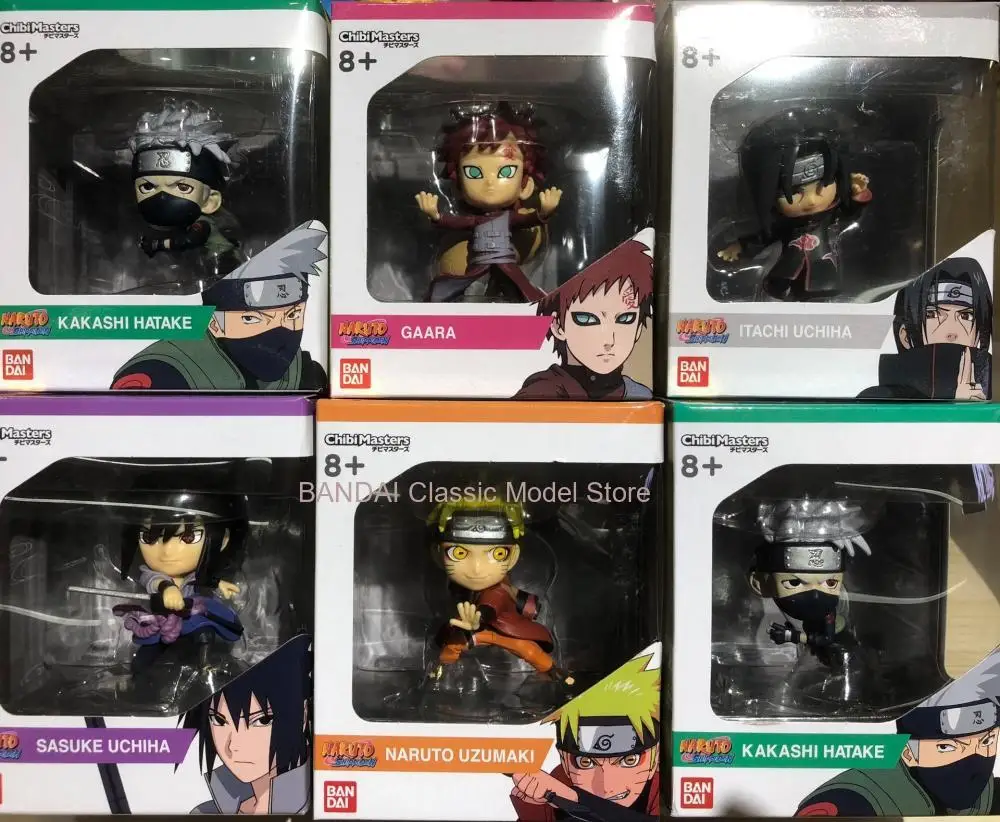 Bandai Gacha Capsule Blind Box Naruto Character style  Uzumaki Naruto Sasuke Uchiha Itachi  Anime Figure Toy for Collectors