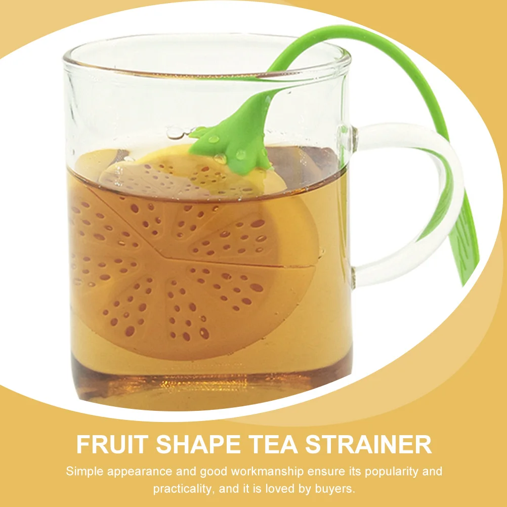 

4pcs Silicone Infuser Lemon Shape Fruit Strainer Dense Hole Design Easy Clean Reusable Loose Leaf Holder Home Restaurant