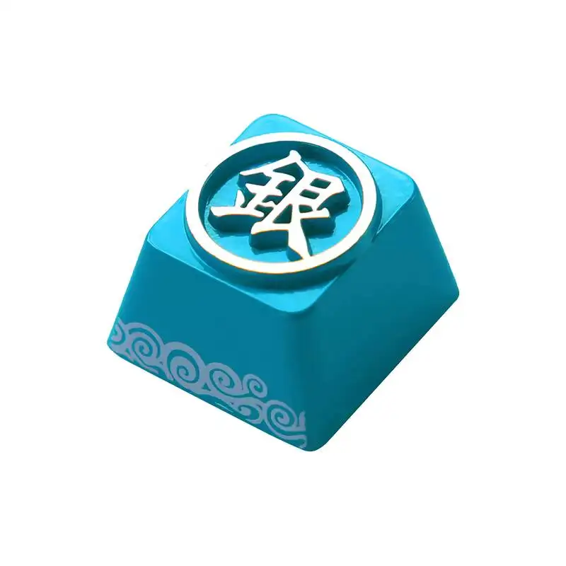 Gintama Anime Merchandise Master House Gintoki Mechanical Keyboard Zinc Aluminum Alloy Metal Personalized Keycaps Keystones