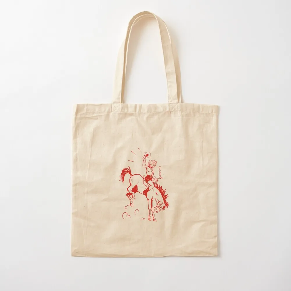 red cow girl rodéo Tote Bag large size bags Women's shopping bag custom tote bag Canvas stote