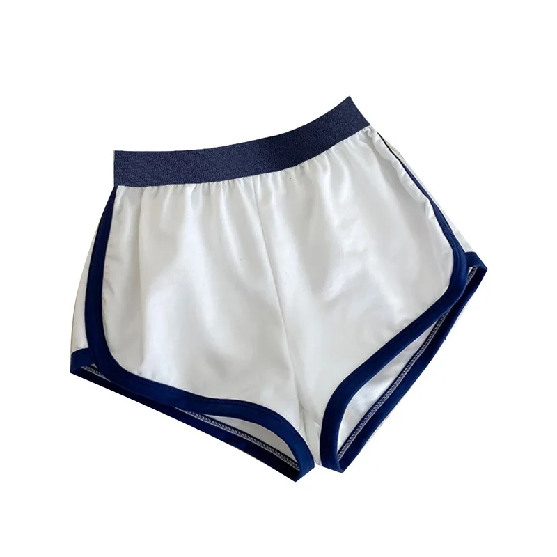 Short de sport pour femme, couleur unie, simple, décontracté, amincissant, rayé, taille haute, mode d'été