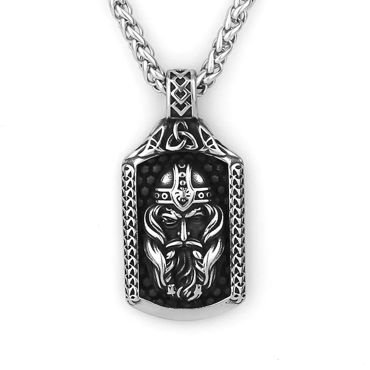 

European and American Viking Odin with Helmet Nordic Pirate Pendant Men's Personalized Fashion Pendant Necklace