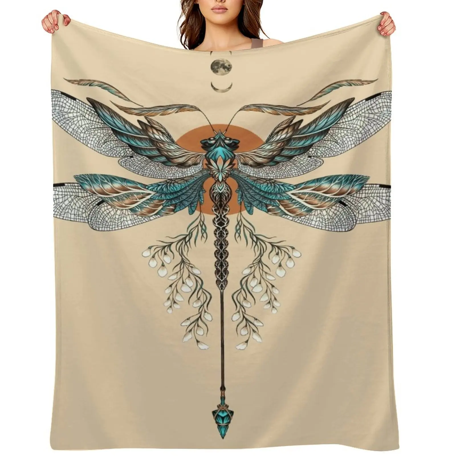

Dragon Fly Tattoo Throw Blanket Blankets For Baby Single Blankets For Sofas Tourist Blankets