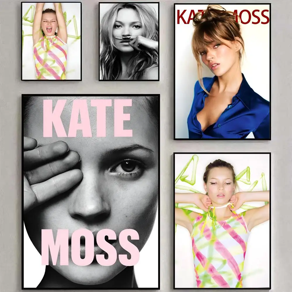 Hot Actor K-Kate Moss Poster Poster Waterproof HD Wall Art Decal Self-Adhesive Aesthetic Decor For Home Living