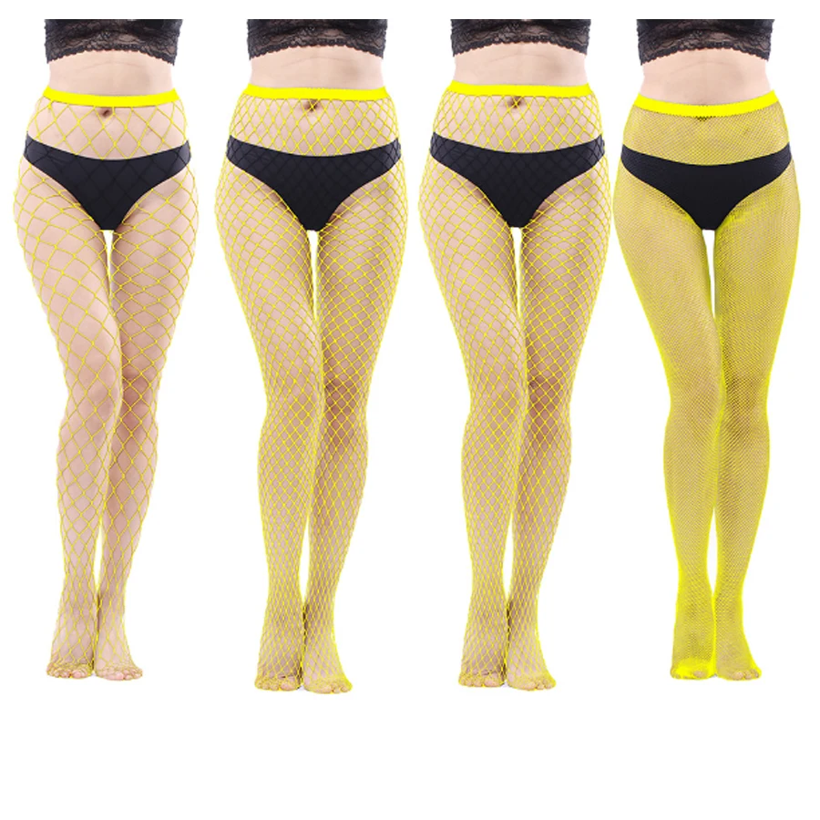 4 Paar Netzstrümpfe, Strumpfhosen mit hoher Taille für Damen, Netzstrümpfe für Partys, Netzstrumpfhosen