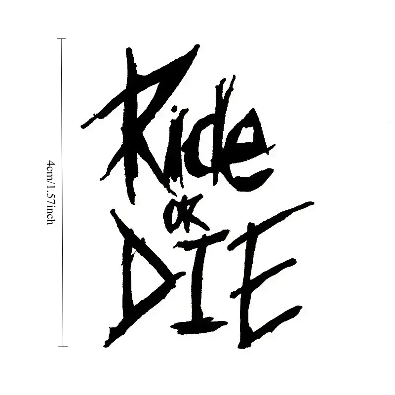 Decorative Motorcycle Ride or Die Bicycle Frame Sticker, Bicycle Upper Tube Waterproof Decal, Suitable for Mountain Bike Bicycle