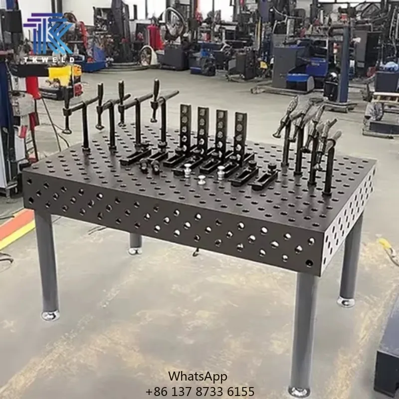 High Quality 3000*1500*200mm Cast Iron Flexible Welding Table 16mm 28mm Steel Accessories Factory Construction New 2D 3D