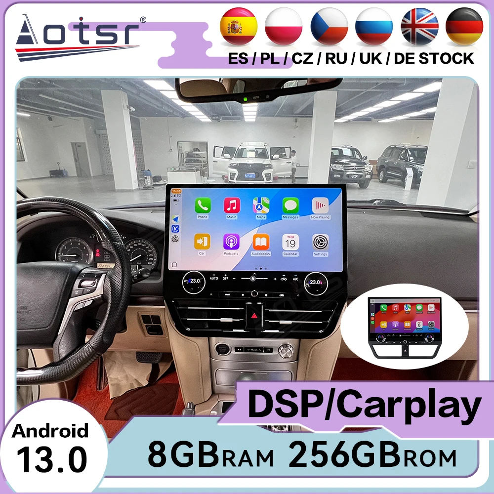 

Qualcomm Multimedia Android Auto Voice Control Screen For Toyota Land Cruiser LC200 2008~2015 GPS Navigation Car Radio Head Unit