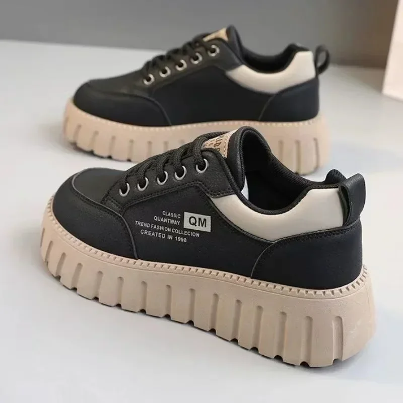 

Little White Shoes Spring/Summer New Women's Casual Versatile Thick Sole Elevated Women's Shoes Student Shoes 2025