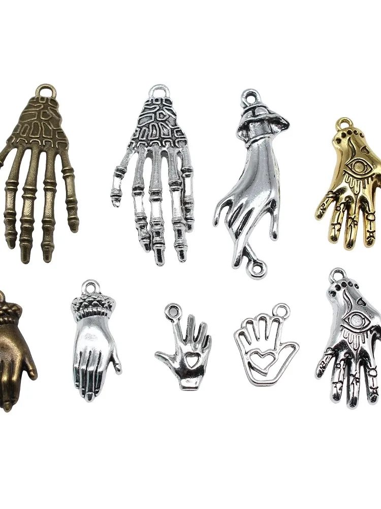 10szt Palm Hand Charms DIY Handmade Jewelry Making Accessories DIY Handmade Craft — zdjęcie 2