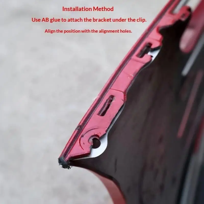 1 Pair Of Metal Brackets Suitable For Repairing Broken Or Damaged Fasteners In The Front Bumper Surround Of Prado