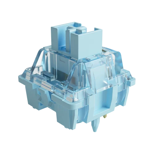 Akko V3 Pro Cream Blue Switch Interruptor táctil de 5 pines 45gf con vástago a prueba de polvo Compatible con teclado mecánico MX (45 piezas)