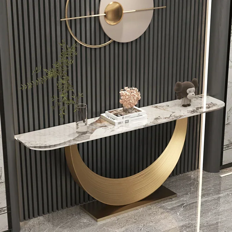 

//For Nordic Modern Console Table Midcentry Metal Lobby Entrance Console Table Luxury Hallway Tisch Wohnzimer Living Room Furnit
