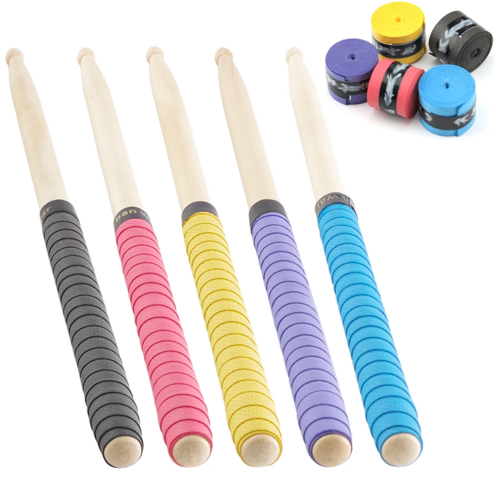 Sport Wrap Tape PU Parts Accessories Mutil-colors Useful 110cm 43in 2 Roll Anti-slip For 7A 5A 5B 7B Drumsticks