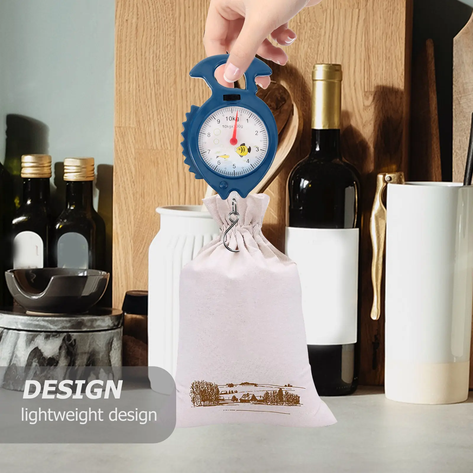 

Портативные весы Fish Style с пружинным механизмом, 10 кг, ручные, для багажа, путешествий, чемоданов, домашнего использования