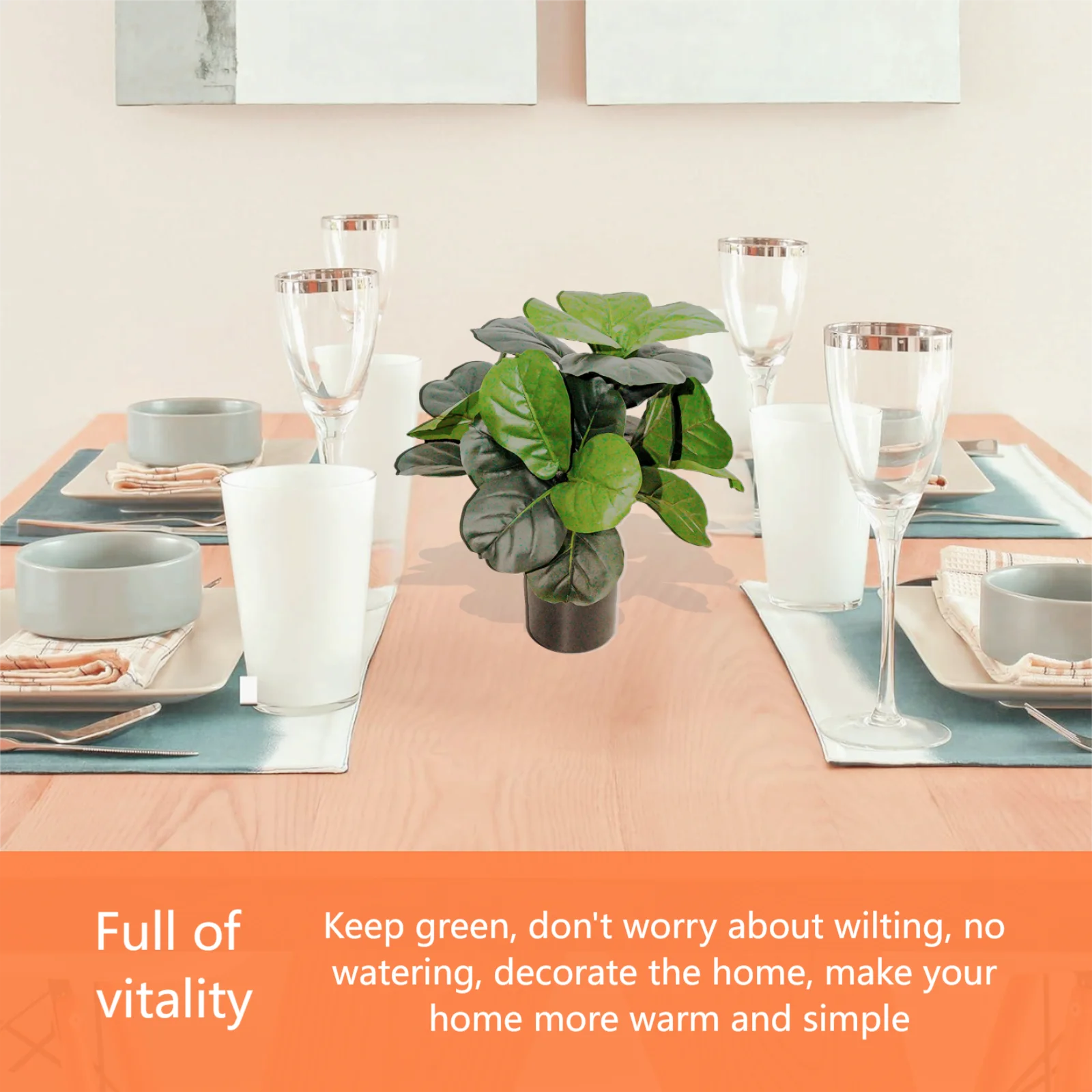 

170 см/67 дюймов листья скрипки фикус реалистичная имитация растения подходит для всех случаев украшения подарок на новоселье