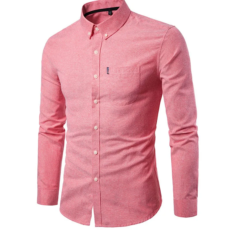 Camisa formal de manga comprida masculina, roupa de escritório, camisas sociais, nova, 75% algodão, MY929, primavera