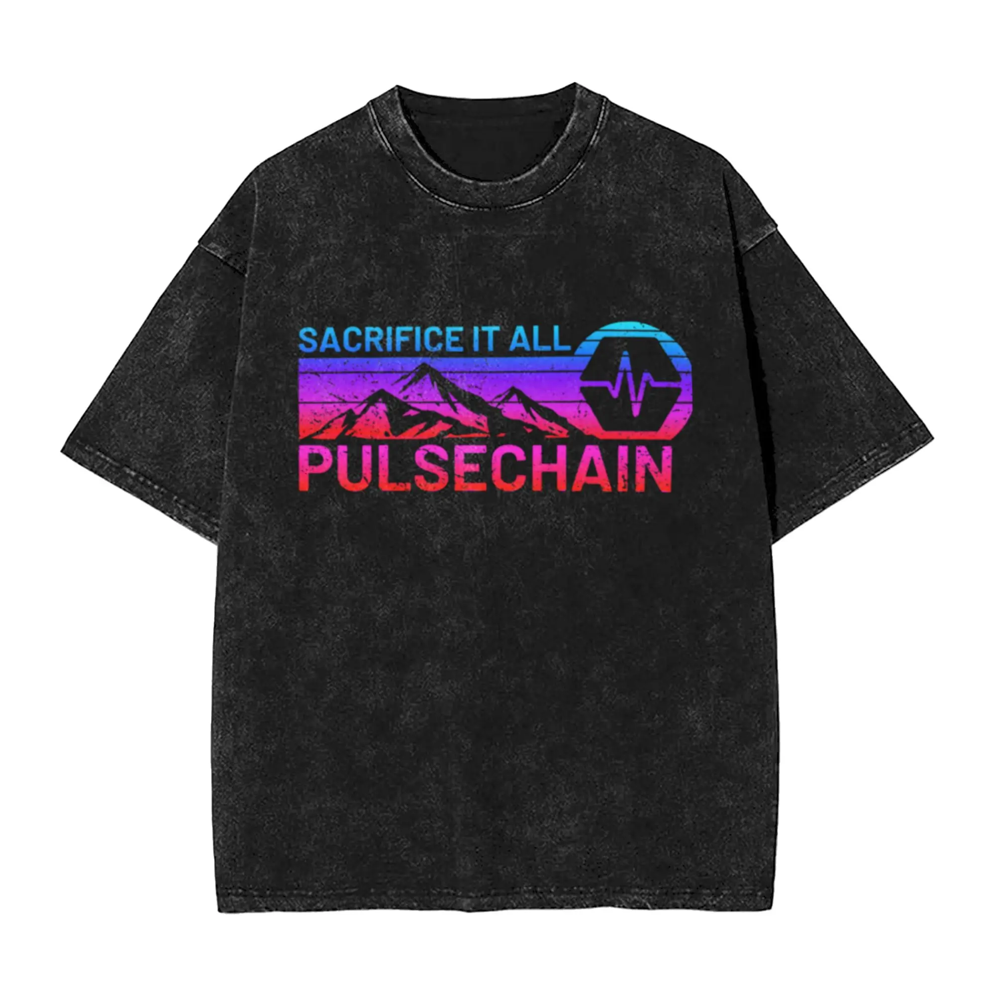 PulseChain Crypto HEX Cryptocurrency PLS Sacrifice It All  Unique Cool A Vintage Oversized Cotton Unisex T-Shirts