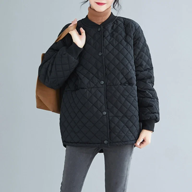 Women Thickened Baseball Collar Jackets Short Design Garment Coats 2023 New Cotton Padded Overcoat Female Autumn Winter Tops New