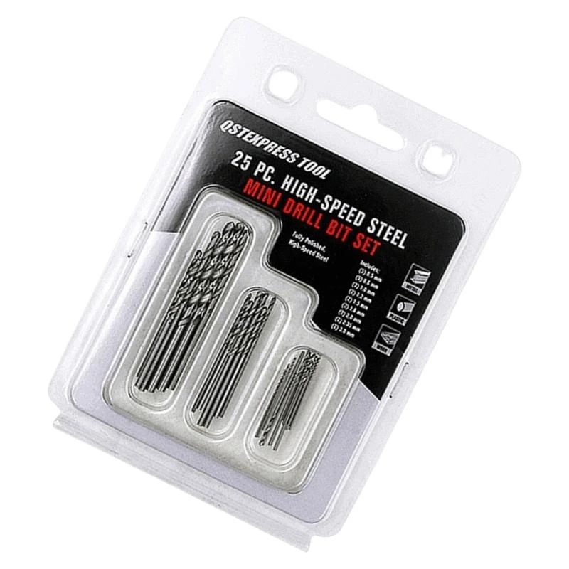 20/25pcs Mini bits perfuração para projetos eletrônicos e modelos fabricação