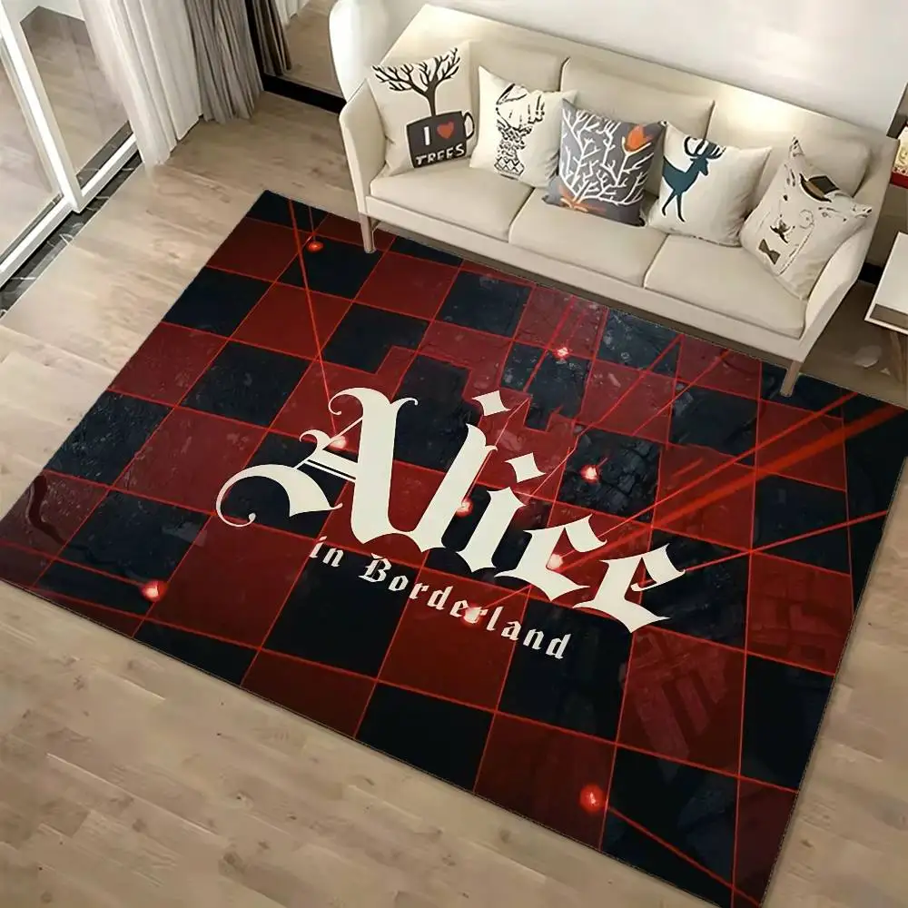 A-Alice In b-Borderland Floor Mat Soft Bedroom Floor Anti-skid Household Carpets