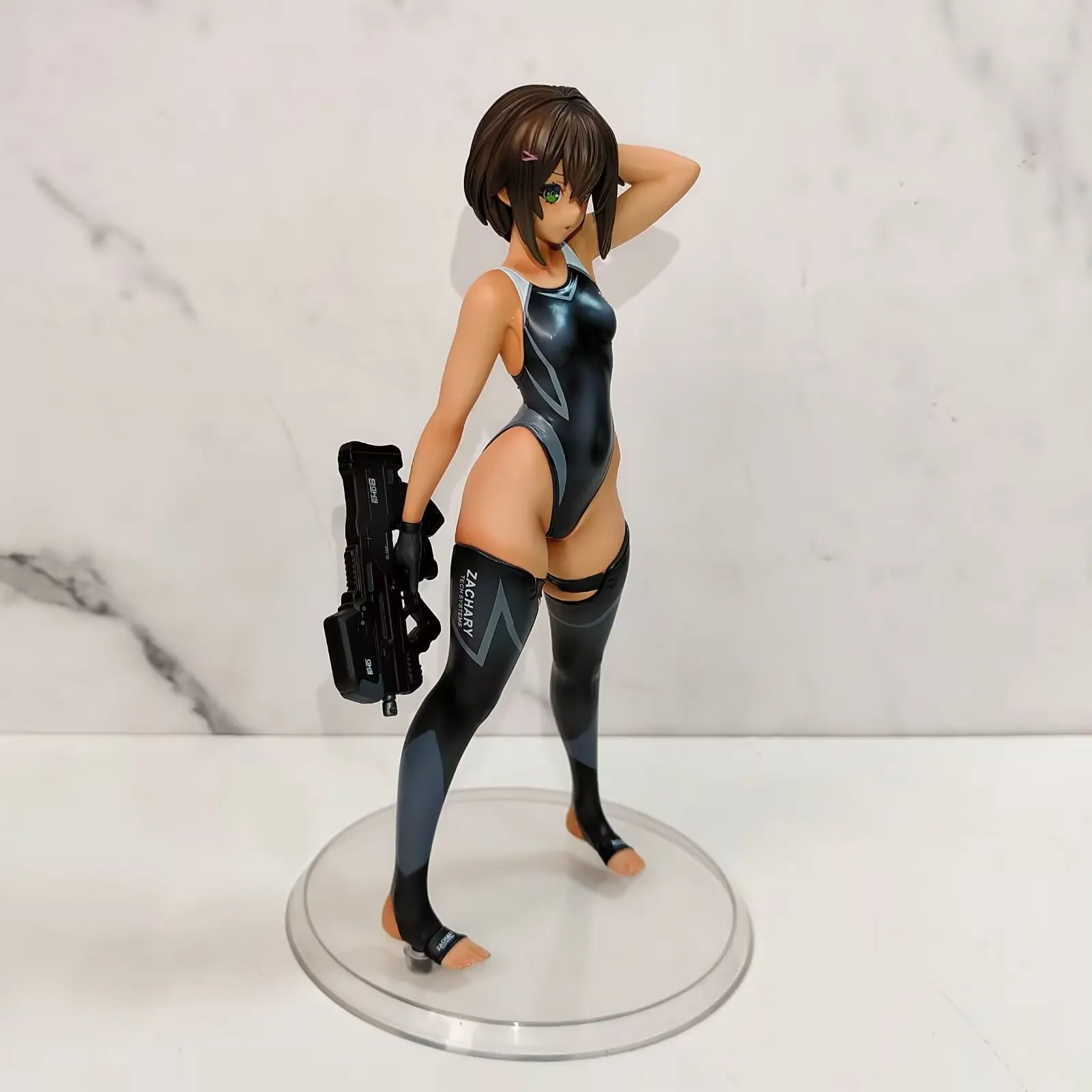 22CM Jüngere Generation Von Schwimmen Maschine Gun Mädchen Anime Handgemachte Action-figuren Desktop Fall Dekoration Ornament Geschenk